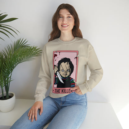 The Killer Tarot Card Unisex Heavy Blend™ Crewneck Sweatshirt