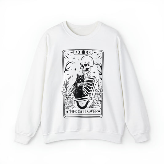 The Cat Lover Tarot Card Unisex Heavy Blend™ Crewneck Sweatshirt
