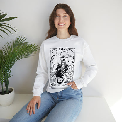 The Cat Lover Tarot Card Unisex Heavy Blend™ Crewneck Sweatshirt