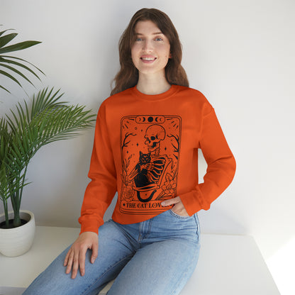 The Cat Lover Tarot Card Unisex Heavy Blend™ Crewneck Sweatshirt