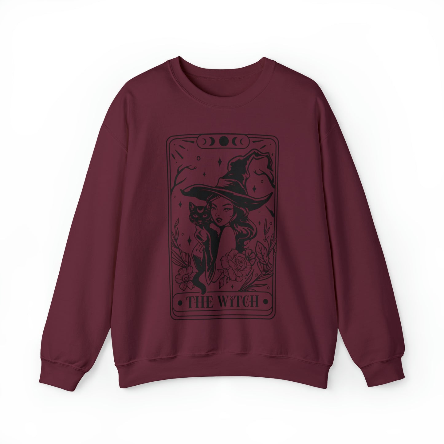 The Witch Tarot Card Unisex Heavy Blend™ Crewneck Sweatshirt