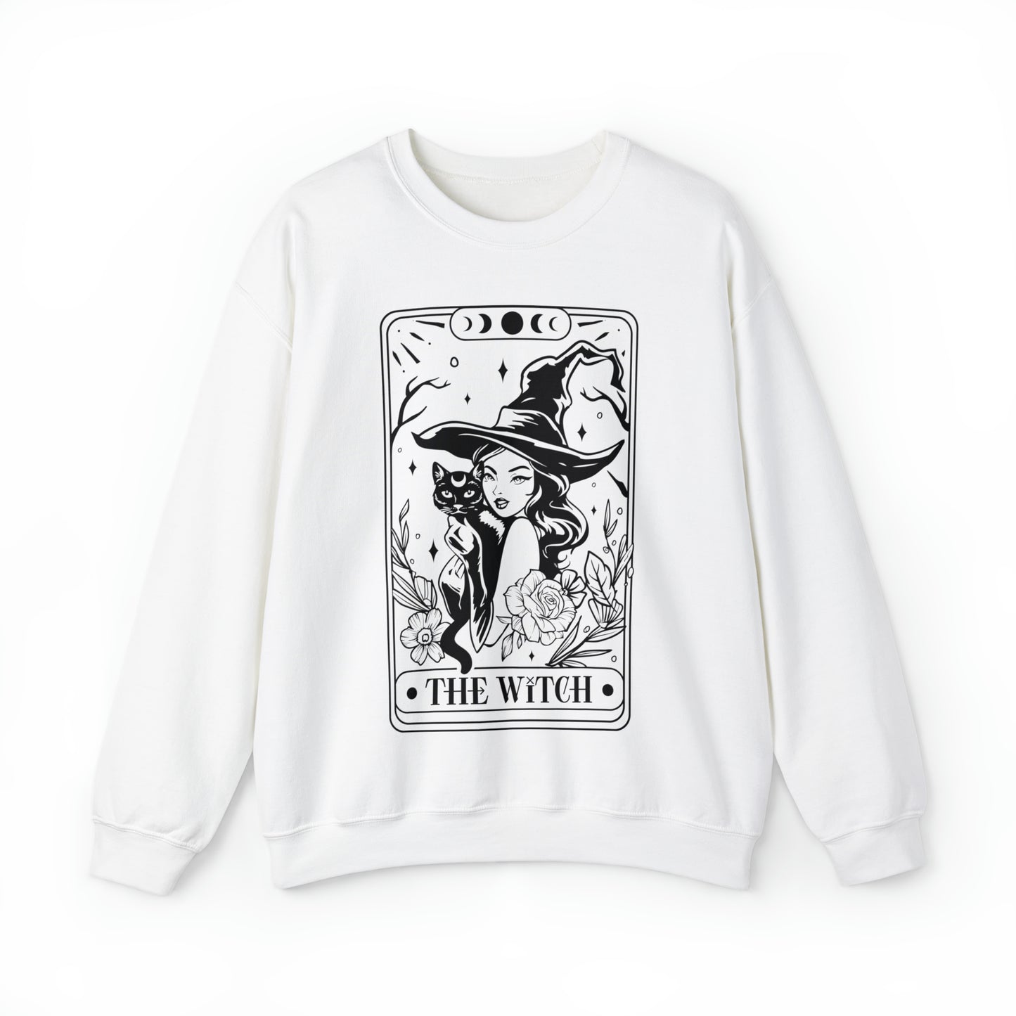 The Witch Tarot Card Unisex Heavy Blend™ Crewneck Sweatshirt