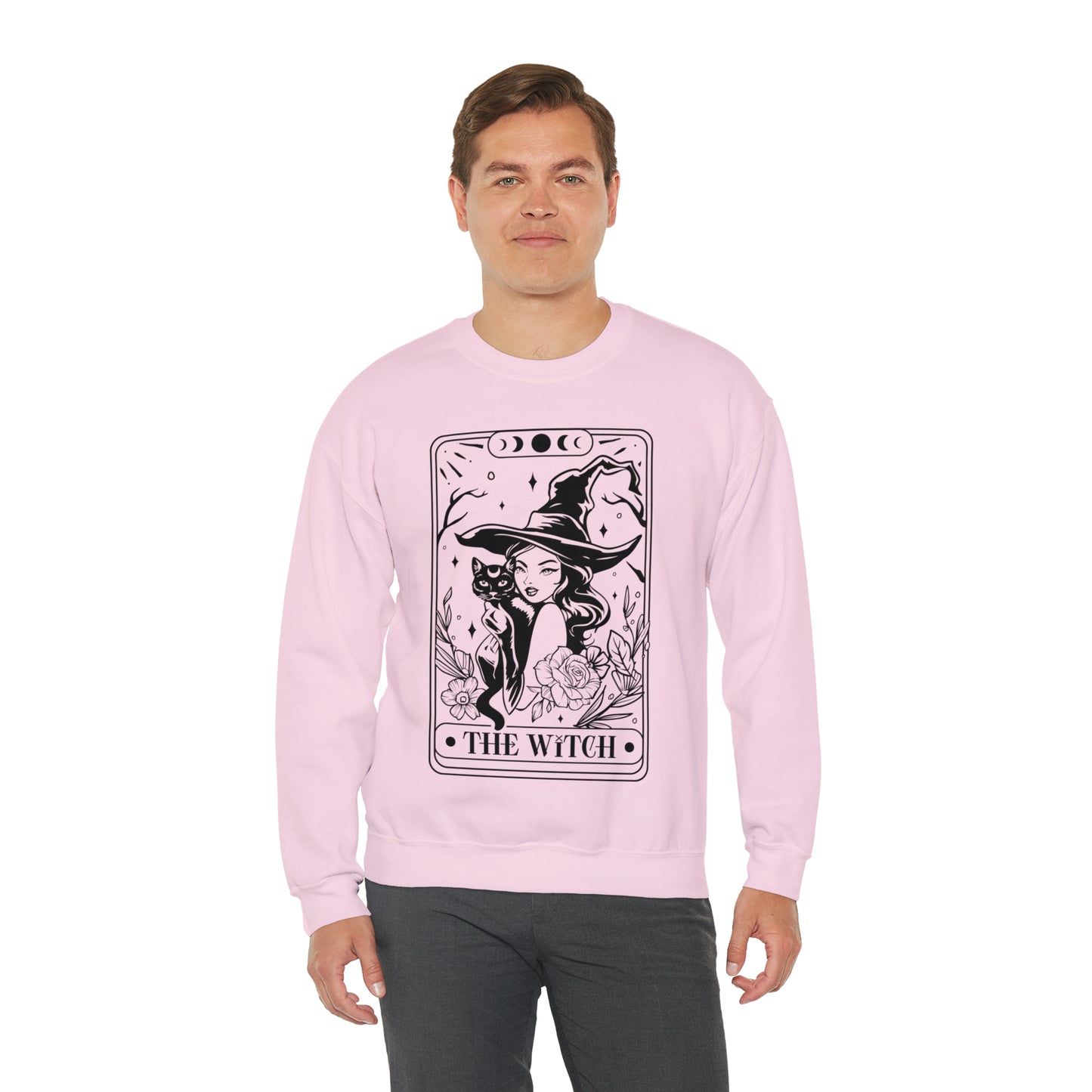 The Witch Tarot Card Unisex Heavy Blend™ Crewneck Sweatshirt