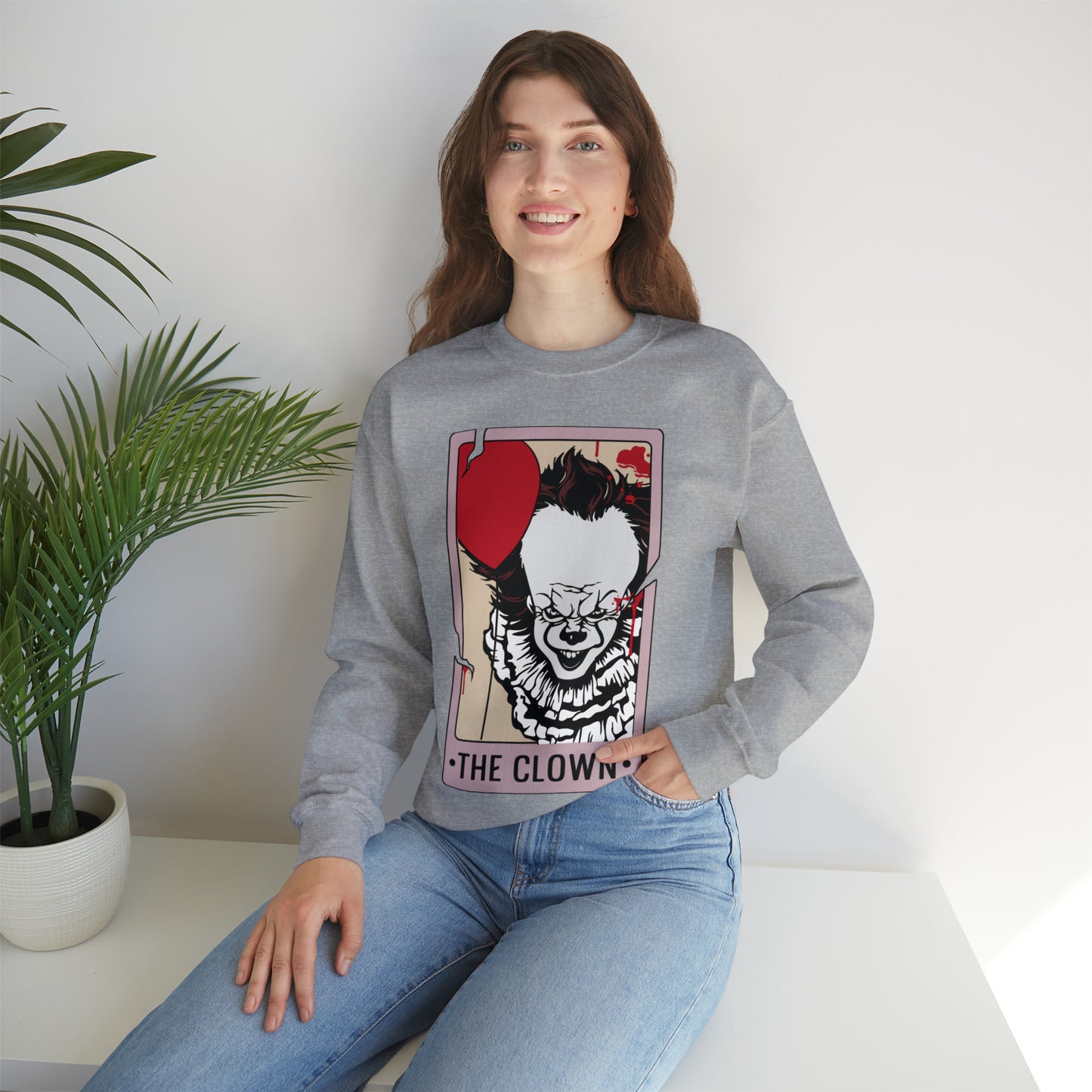 The Clown Tarot Card Unisex Heavy Blend™ Crewneck Sweatshirt