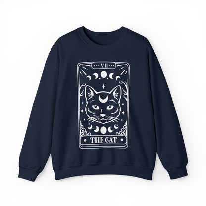 The Cat Tarot Card Unisex Heavy Blend™ Crewneck Sweatshirt