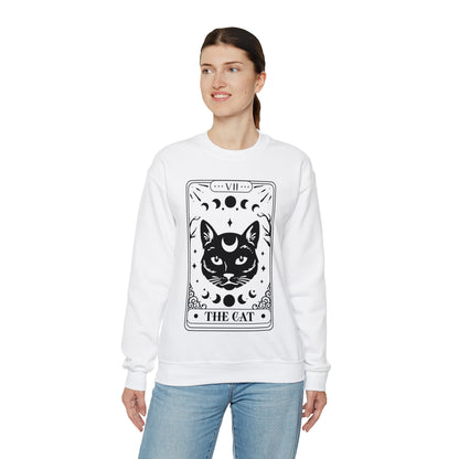 The Cat Tarot Card Unisex Heavy Blend™ Crewneck Sweatshirt