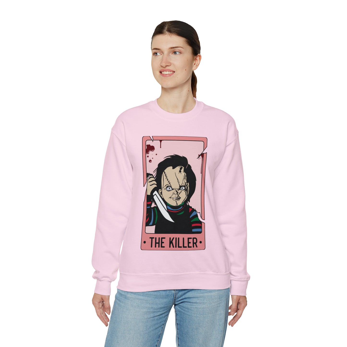 The Killer Tarot Card Unisex Heavy Blend™ Crewneck Sweatshirt