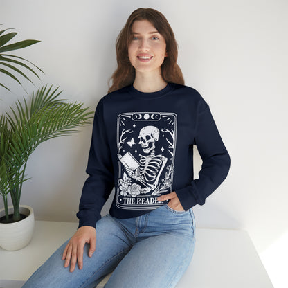The Reader Tarot Card Unisex Heavy Blend™ Crewneck Sweatshirt