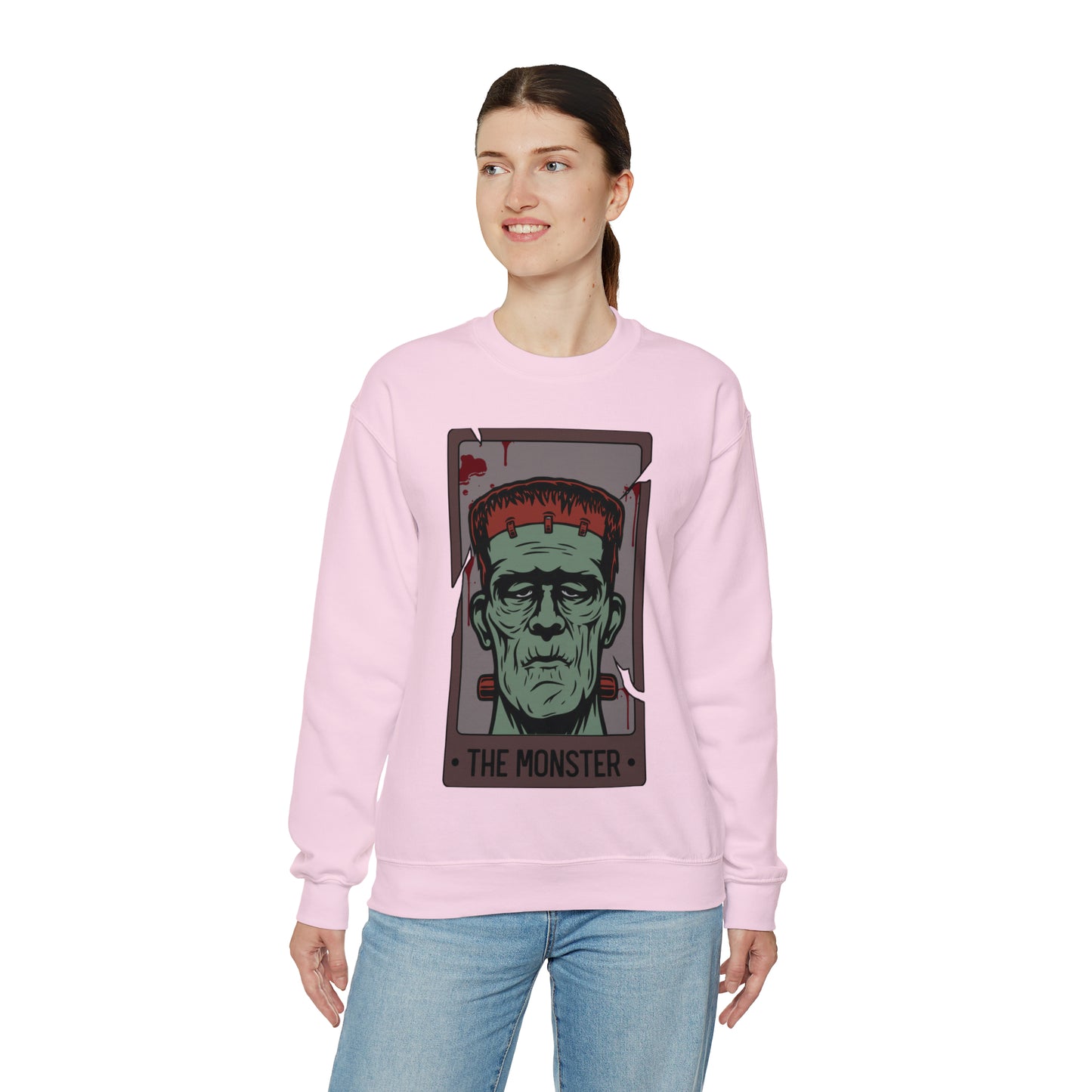 The Monster Tarot Card Unisex Heavy Blend™ Crewneck Sweatshirt