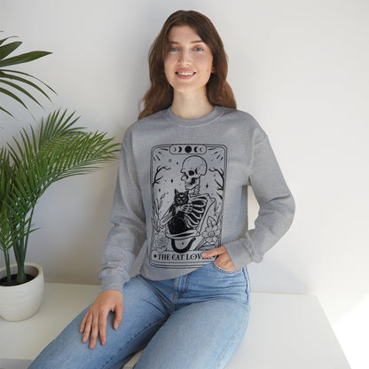 The Cat Lover Tarot Card Unisex Heavy Blend™ Crewneck Sweatshirt