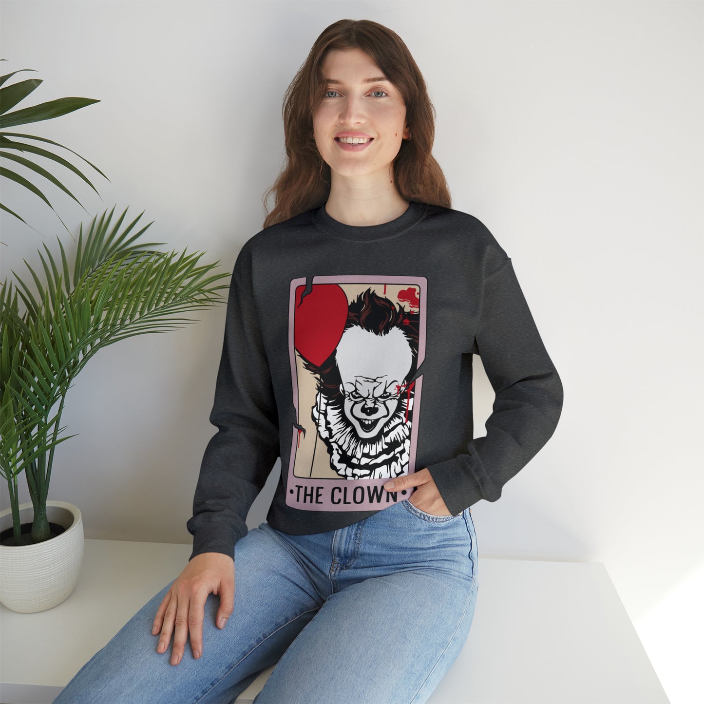 The Clown Tarot Card Unisex Heavy Blend™ Crewneck Sweatshirt