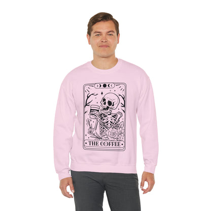 The Coffee Tarot Card Unisex Heavy Blend™ Crewneck Sweatshirt