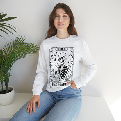 The Reader Tarot Card Unisex Heavy Blend™ Crewneck Sweatshirt