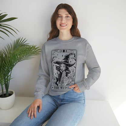 The Witch Tarot Card Unisex Heavy Blend™ Crewneck Sweatshirt