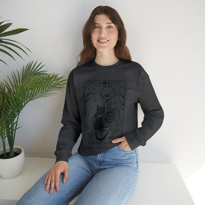 The Cat Lover Tarot Card Unisex Heavy Blend™ Crewneck Sweatshirt