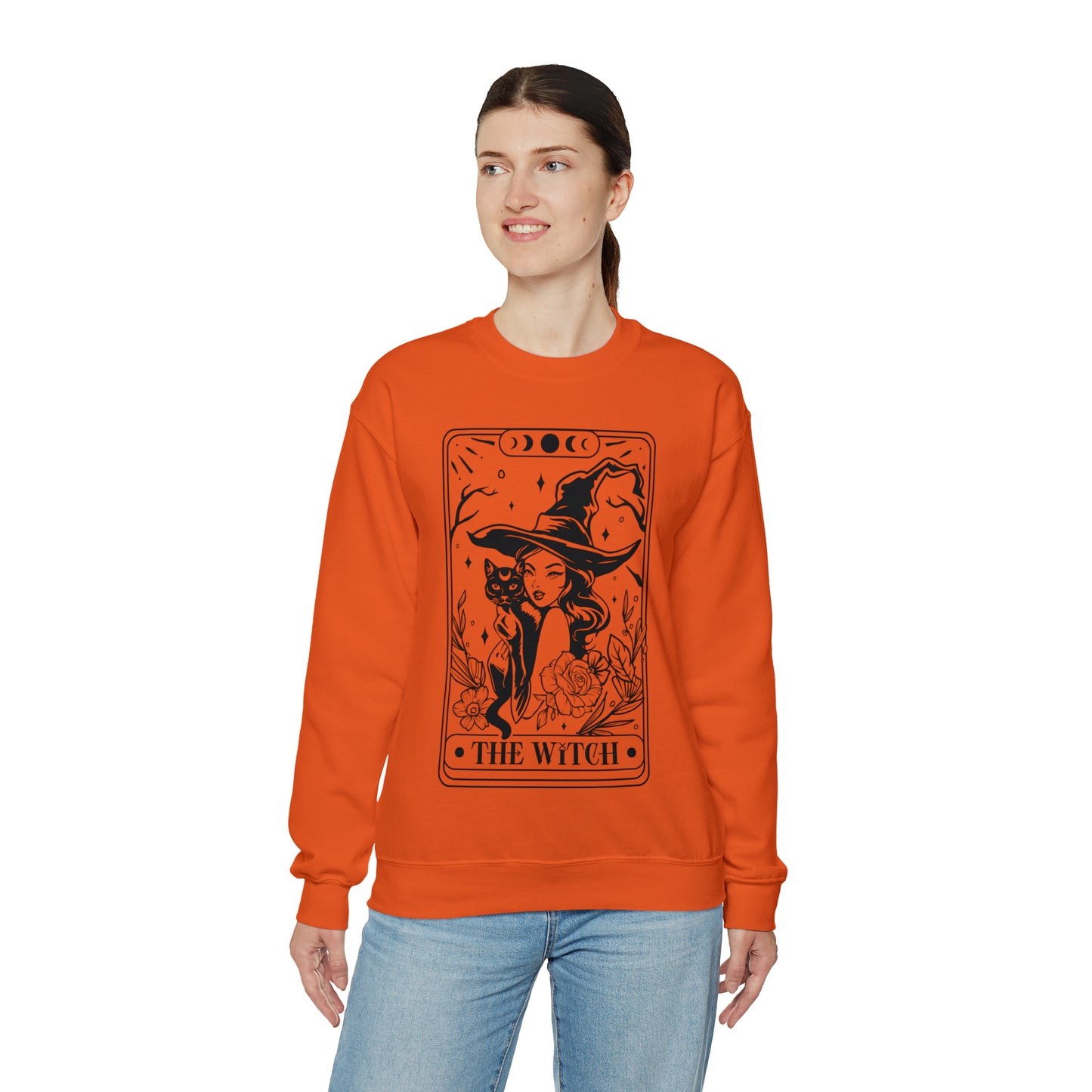 The Witch Tarot Card Unisex Heavy Blend™ Crewneck Sweatshirt