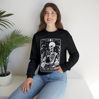 The Cat Lover Tarot Card Unisex Heavy Blend™ Crewneck Sweatshirt