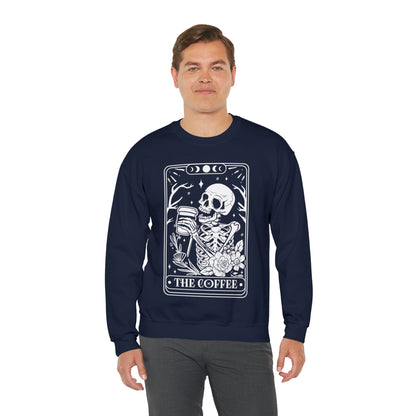 The Coffee Tarot Card Unisex Heavy Blend™ Crewneck Sweatshirt