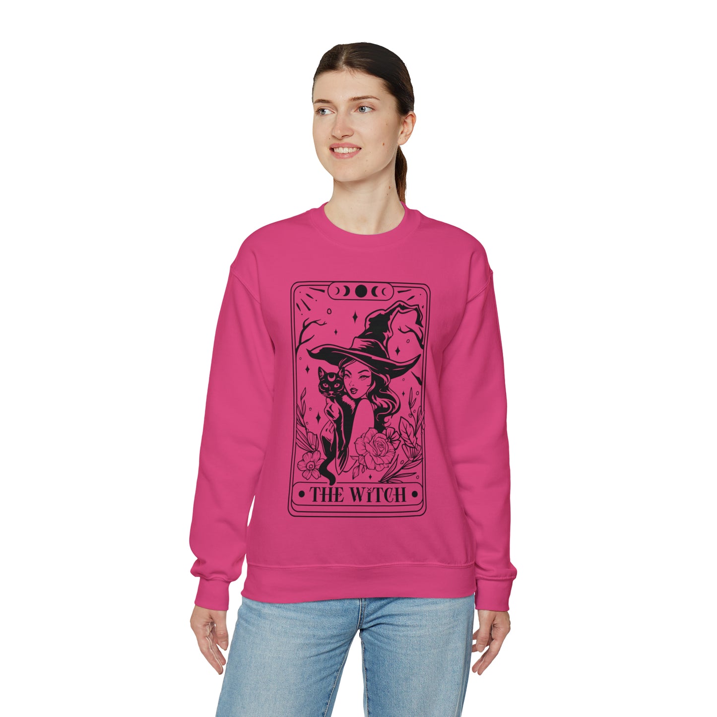 The Witch Tarot Card Unisex Heavy Blend™ Crewneck Sweatshirt