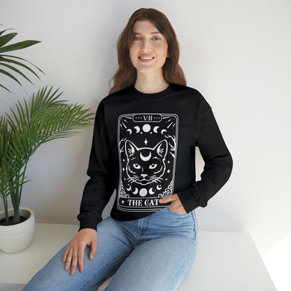 The Cat Tarot Card Unisex Heavy Blend™ Crewneck Sweatshirt