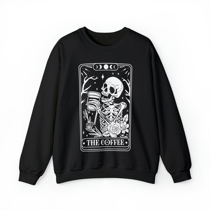 The Coffee Tarot Card Unisex Heavy Blend™ Crewneck Sweatshirt