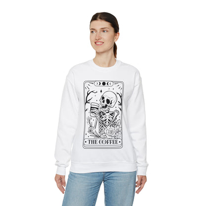 The Coffee Tarot Card Unisex Heavy Blend™ Crewneck Sweatshirt