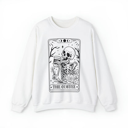 The Coffee Tarot Card Unisex Heavy Blend™ Crewneck Sweatshirt