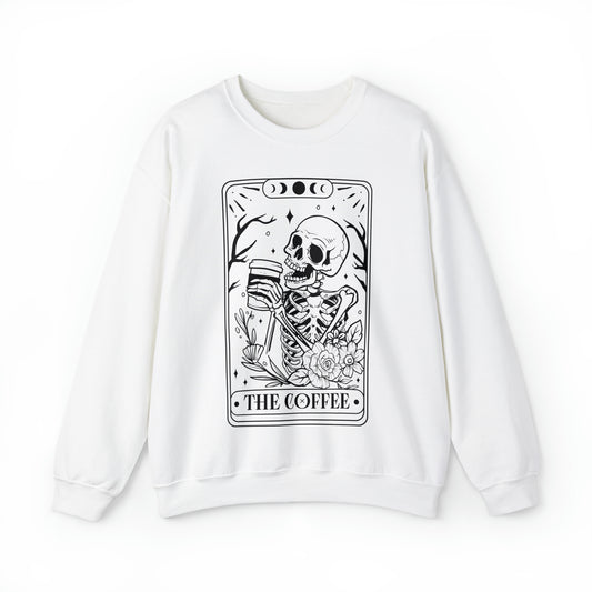 The Coffee Tarot Card Unisex Heavy Blend™ Crewneck Sweatshirt