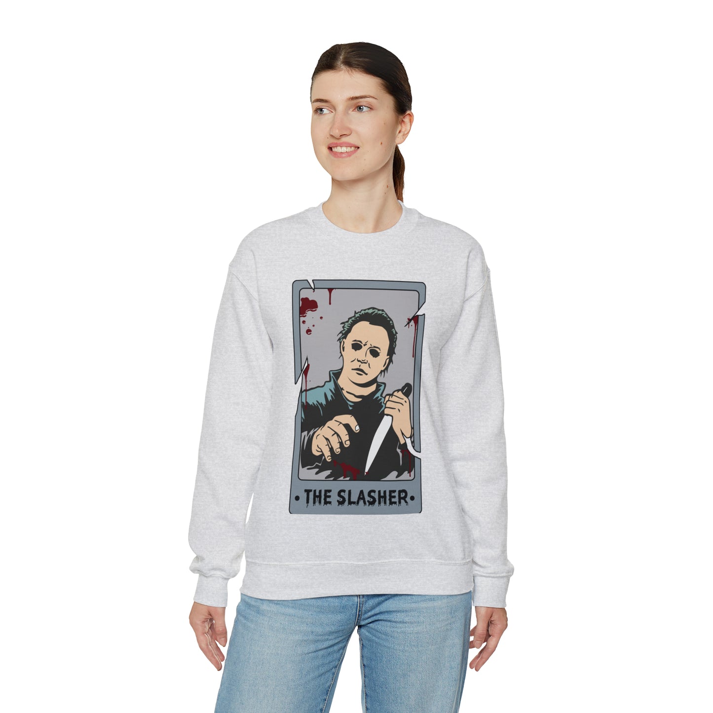 The Slasher Tarot Card Unisex Heavy Blend™ Crewneck Sweatshirt