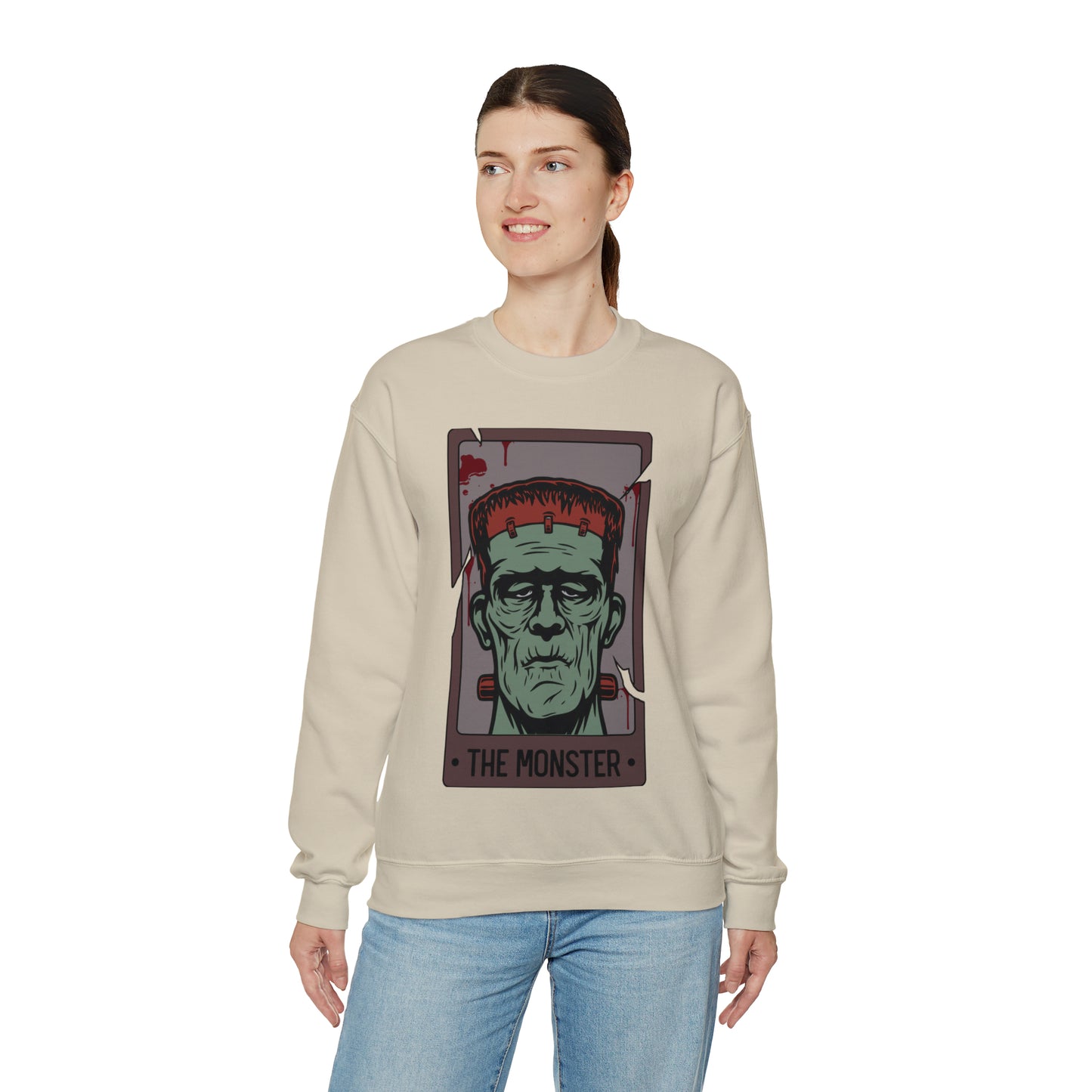 The Monster Tarot Card Unisex Heavy Blend™ Crewneck Sweatshirt