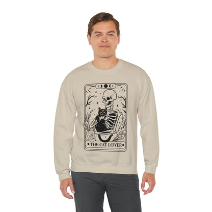 The Cat Lover Tarot Card Unisex Heavy Blend™ Crewneck Sweatshirt