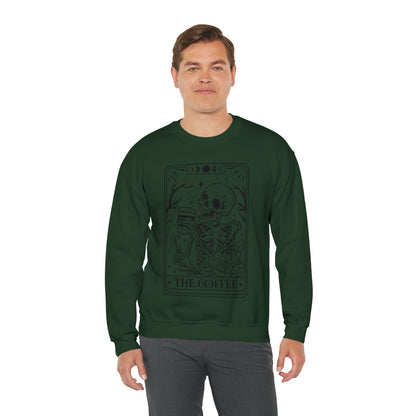 The Coffee Tarot Card Unisex Heavy Blend™ Crewneck Sweatshirt