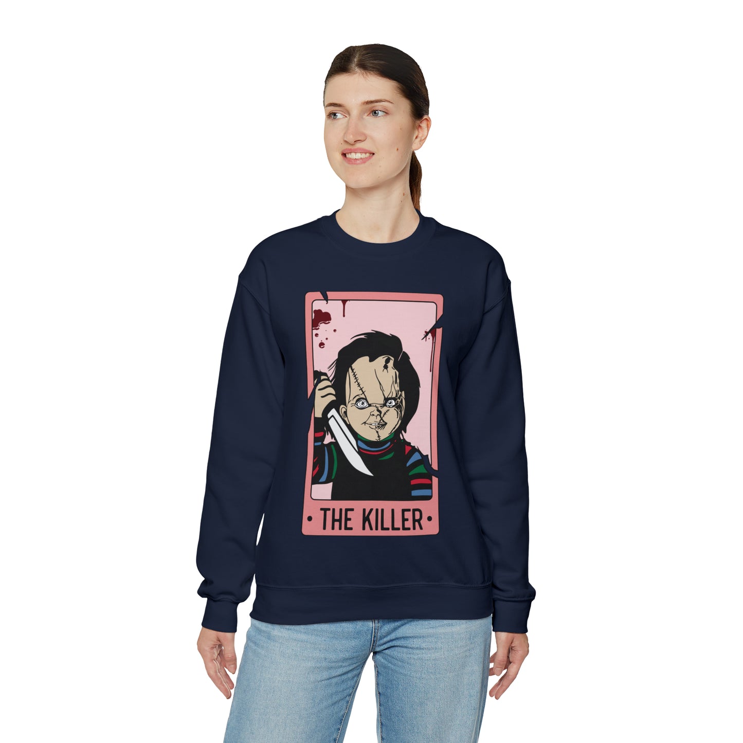 The Killer Tarot Card Unisex Heavy Blend™ Crewneck Sweatshirt