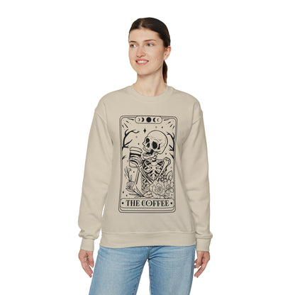 The Coffee Tarot Card Unisex Heavy Blend™ Crewneck Sweatshirt