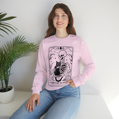 The Cat Lover Tarot Card Unisex Heavy Blend™ Crewneck Sweatshirt