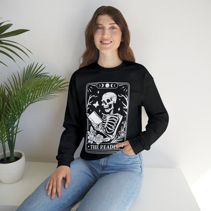 The Reader Tarot Card Unisex Heavy Blend™ Crewneck Sweatshirt