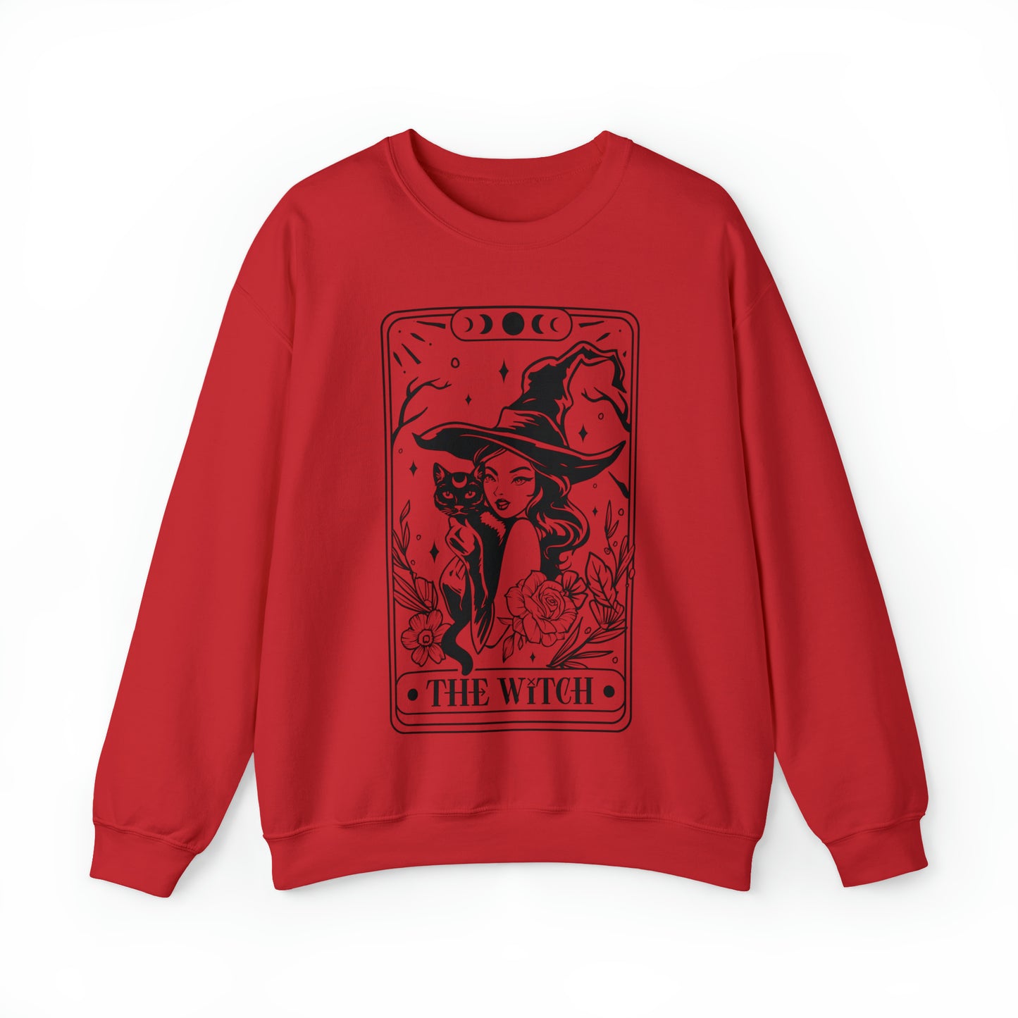 The Witch Tarot Card Unisex Heavy Blend™ Crewneck Sweatshirt