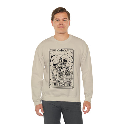 The Coffee Tarot Card Unisex Heavy Blend™ Crewneck Sweatshirt