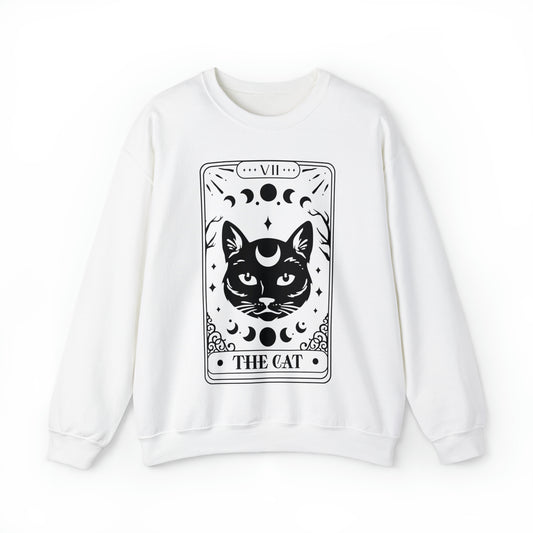 The Cat Tarot Card Unisex Heavy Blend™ Crewneck Sweatshirt