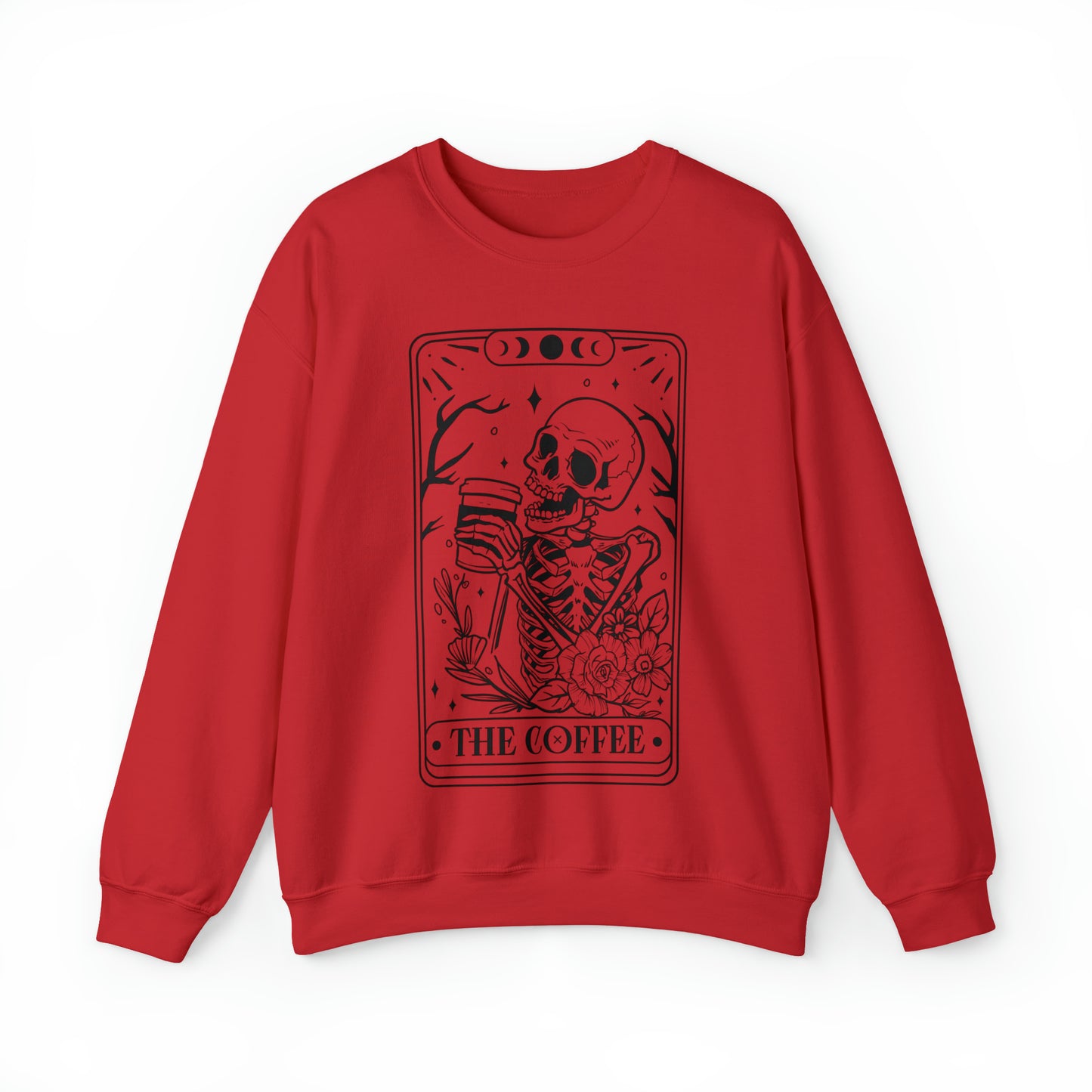 The Coffee Tarot Card Unisex Heavy Blend™ Crewneck Sweatshirt