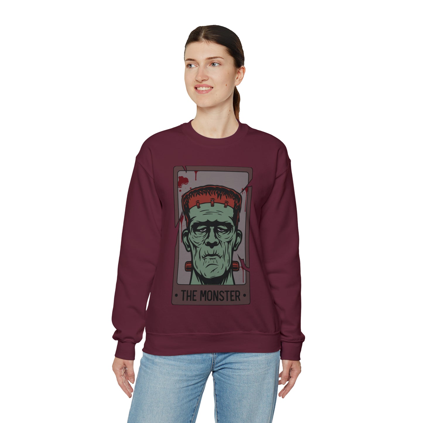 The Monster Tarot Card Unisex Heavy Blend™ Crewneck Sweatshirt