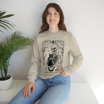The Cat Lover Tarot Card Unisex Heavy Blend™ Crewneck Sweatshirt