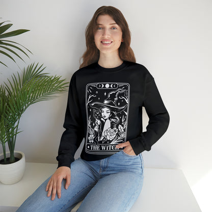 The Witch Tarot Card Unisex Heavy Blend™ Crewneck Sweatshirt