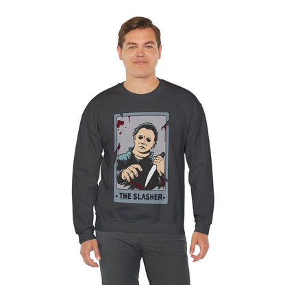 The Slasher Tarot Card Unisex Heavy Blend™ Crewneck Sweatshirt