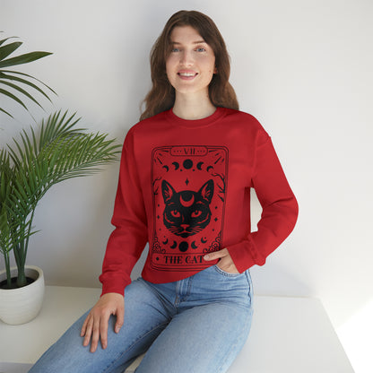 The Cat Tarot Card Unisex Heavy Blend™ Crewneck Sweatshirt